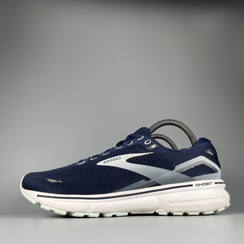 Brooks Ghost 15 Womens Size 9 Blue White Athletic Running Walking Shoes Sneakers